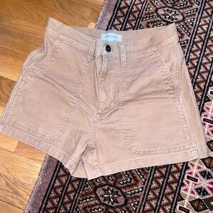 Madewell Vintage Tan Cotton Utility Shorts